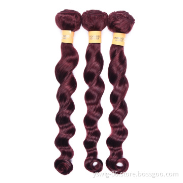 10A Mink Brazilian Virgin Hair, Brazilian Hair Vendor Unprocessed Virgin, 99j# Loose Deep Brazilian Virgin Human Hair Bundle
